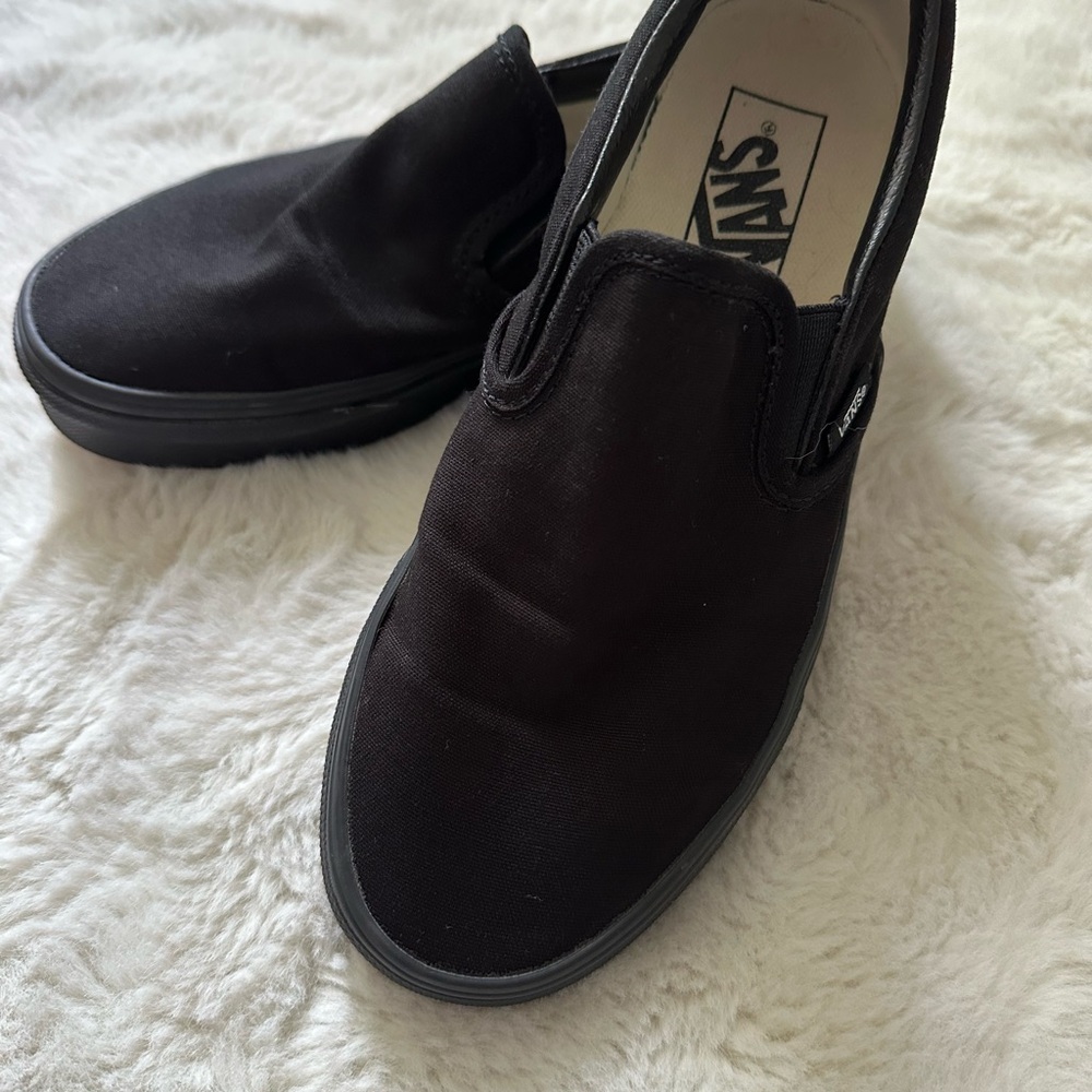 Vans Black Slip-On Sneakers Classic Canvas